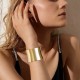 8Pcs Gold Cuff Bangle Bracelets For Women Girls Hypoallergenic Open Wide Wire Bracelets Arm Cuff Adjustable Wrist Jewelry Set